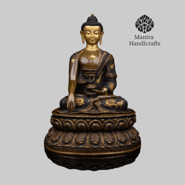 Shakyamuni Buddha Statue | Gold Plated Gautam Buddha Statue