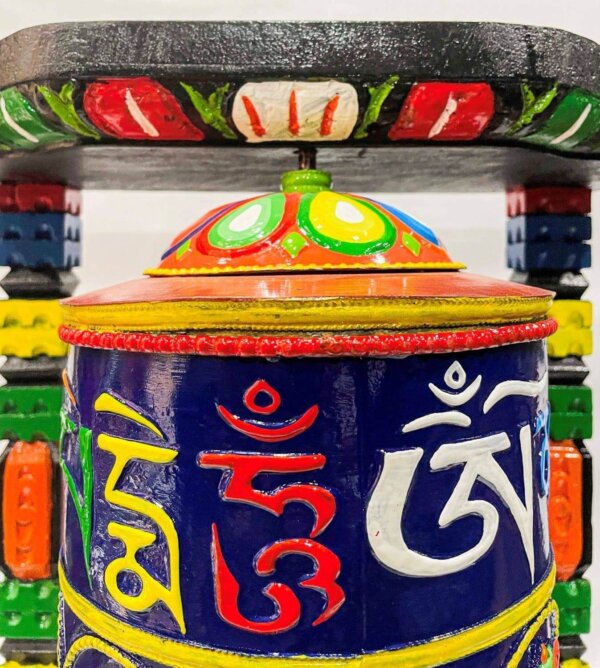 Tibetan Prayer Wheel  Mantra Carved - Image 2