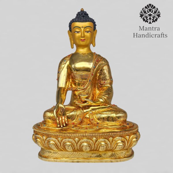 Pancha Buddha Set | Handmade Buddha Statue |24K Full Gold Gilded - Image 2