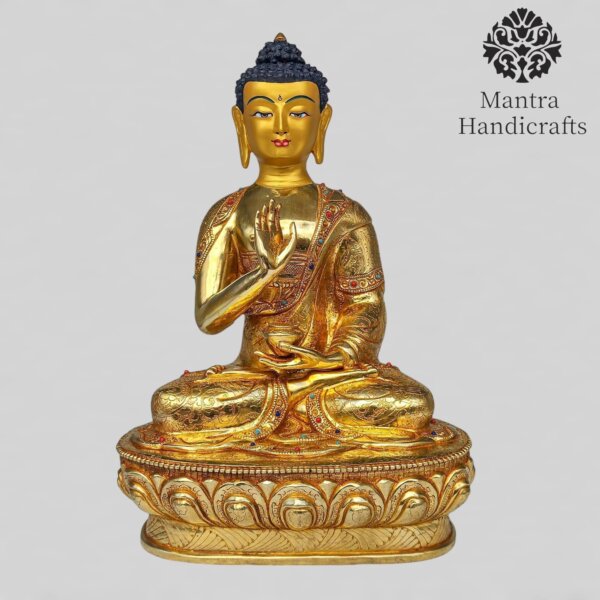 Pancha Buddha Set | Handmade Buddha Statue |24K Full Gold Gilded - Image 3