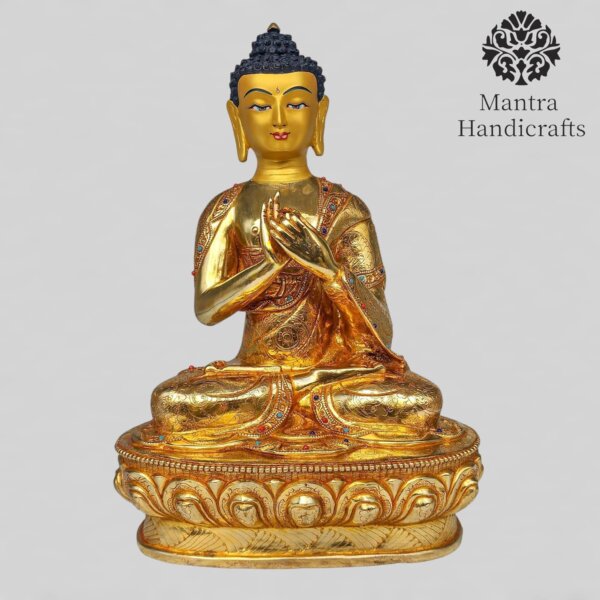 Pancha Buddha Set | Handmade Buddha Statue |24K Full Gold Gilded - Image 4