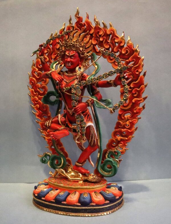 Kurukulla Red Tara Statue 24k Gold Gilded - Image 5