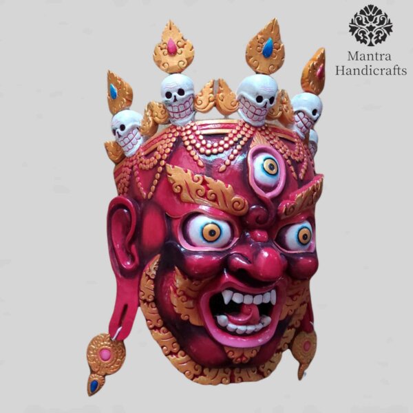 Bhairab Wooden Mask | Wall Hanging Vintage Mask - Image 4