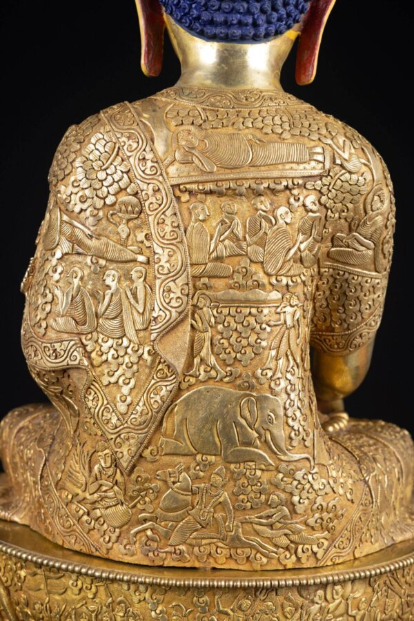 Masterpiece Shakyamuni Buddha's with Buddha Life Story Carving Statue - Image 7