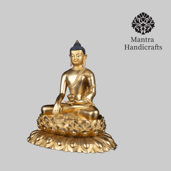 Shakyamuni Buddha on Lotus Seat Statue - Image 4