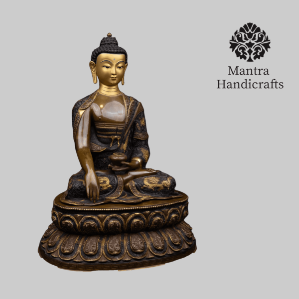 Shakyamuni Buddha Statue | Gold Plated Gautam Buddha Statue - Image 4