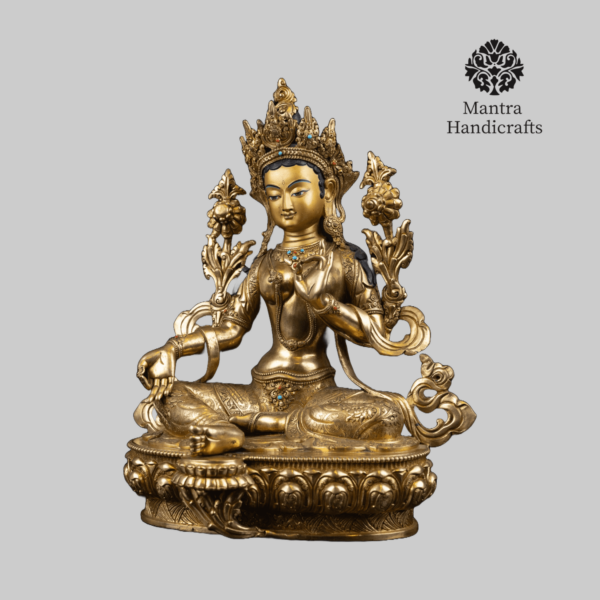 Elegant Green Tara Statue | Divine Compassion and Healing - Image 2