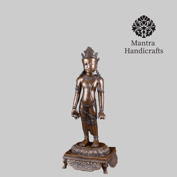 Padmapani Lokeshvara Statue | Tibetan Standing Avalokiteshvara - Image 3