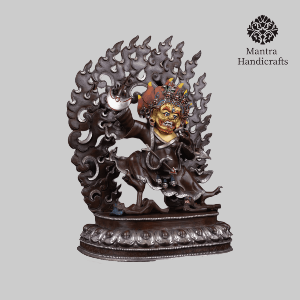 Two-armed Mahakala Statue | Tibetan protector statue - Image 3