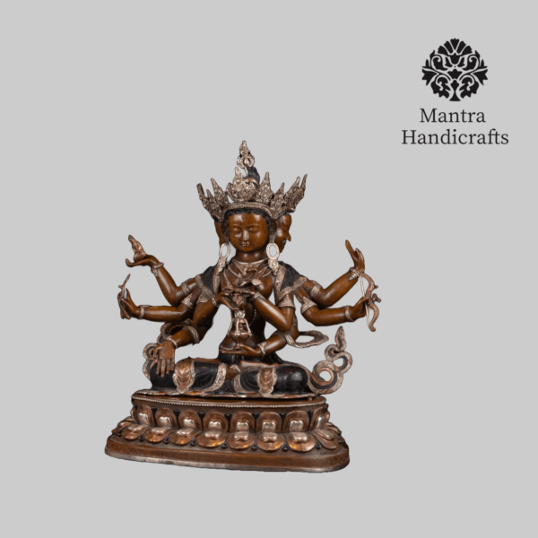 Namgyalma Statue | Silver and Oxidized Copper Artwork - Image 8