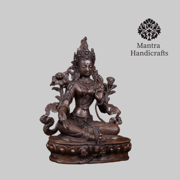 Green Tara Devi Statue | Protective Goddess of Compassion Figurine - Image 3