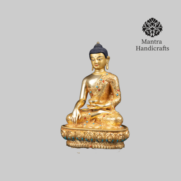 Shakyamuni Buddha Statue With Base And Frame - Image 8