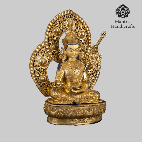 Majestic Guru PadmaSambhava Statue | Guru Rinpoche With Frame - Image 3