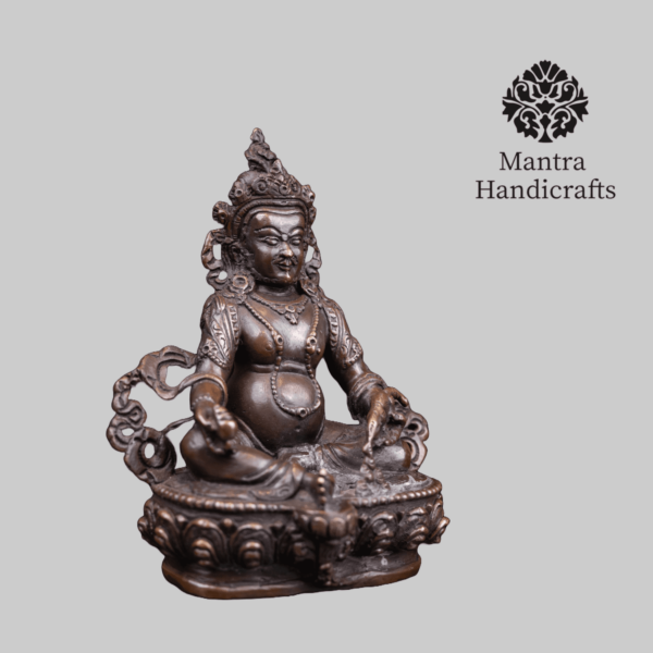 Zambhala Kubera Statue | Fortune Kuber Carving - Image 3