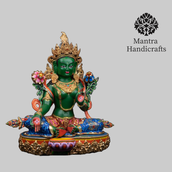 Green Tara statue | Buddhist Tara Sculpture - Image 2