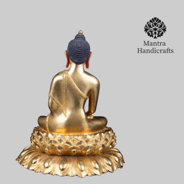 Shakyamuni Buddha on Lotus Seat Statue - Image 2