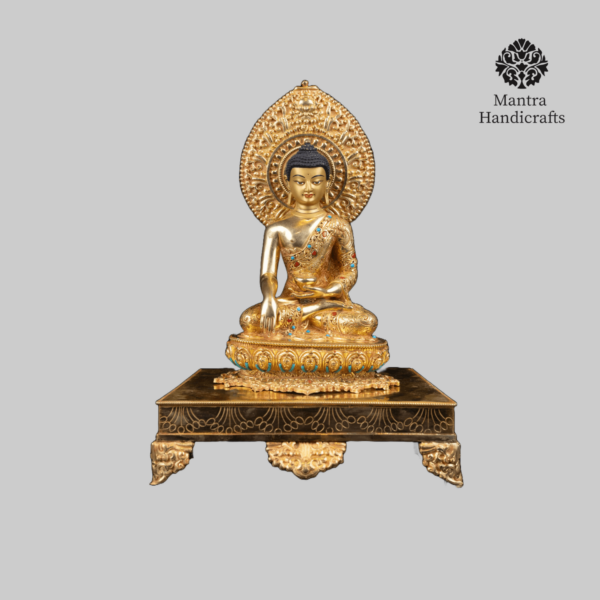 Shakyamuni Buddha Statue With Base And Frame