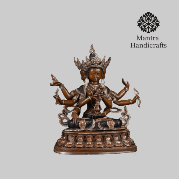 Namgyalma Statue | Silver and Oxidized Copper Artwork - Image 7