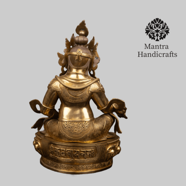 Dzambhala Kubera Statue | Wealth Deity Sculpture - Image 4