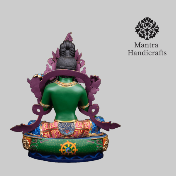 Green Tara statue | Buddhist Tara Sculpture - Image 3