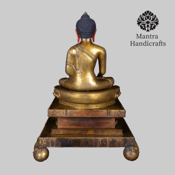 Shakyamuni Buddha Statue With Base and Frame - Image 2