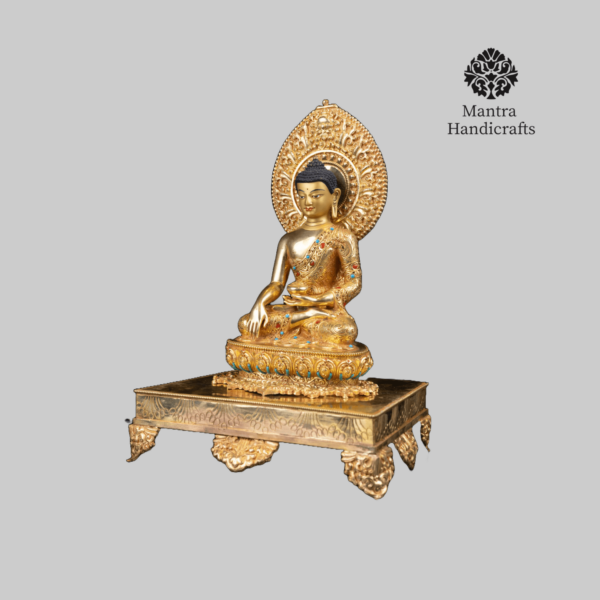 Shakyamuni Buddha Statue With Base And Frame - Image 7