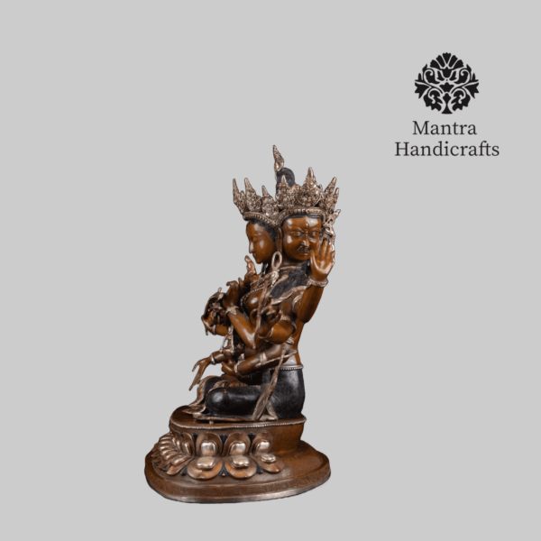 Namgyalma Statue | Silver and Oxidized Copper Artwork - Image 6