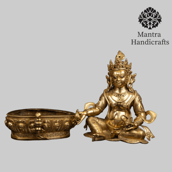 Dzambhala Kubera Statue | Wealth Deity Sculpture - Image 5