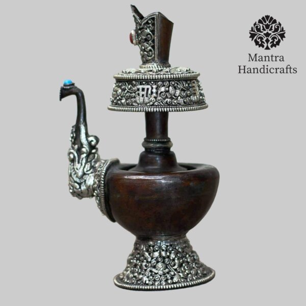 Tibetan Copper Bhumba | Silver Plated Bhumba