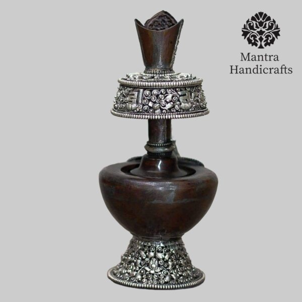 Tibetan Copper Bhumba | Silver Plated Bhumba - Image 4