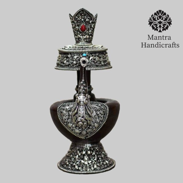 Tibetan Copper Bhumba | Silver Plated Bhumba - Image 3