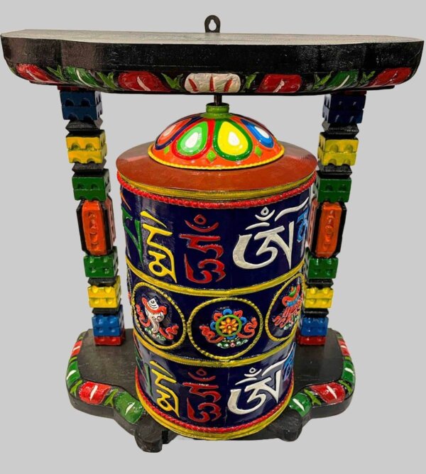 Tibetan Prayer Wheel  Mantra Carved - Image 4