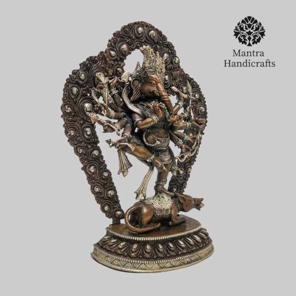 Handcrafted Copper Ganesh Statue | Hindu Eleph - Image 2