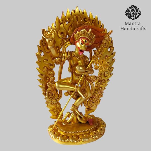 Simhamukha Yogini Statue | Powerful Lion-Faced Dakini Statue - Image 2