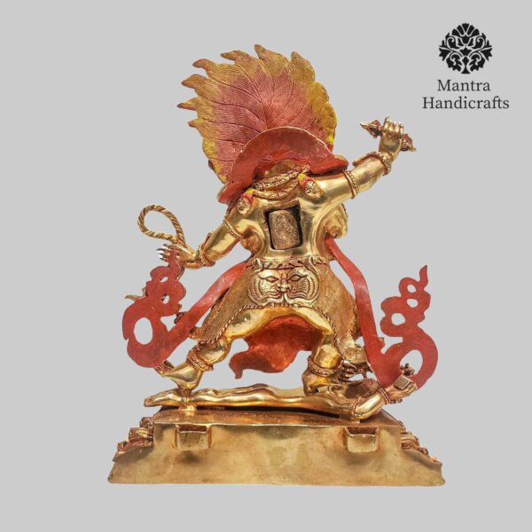 Bodhisattva Vajrapani Statue in 24K Gold | Tibetan Protector Deity - Image 5