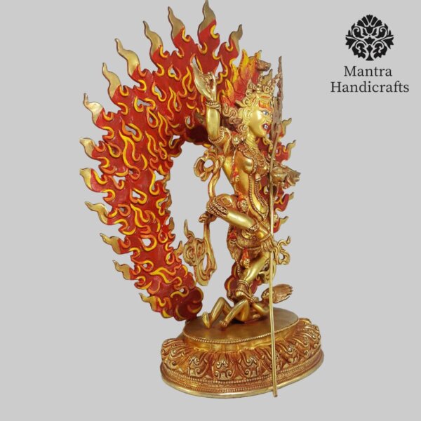 Handmade Vajravarahi Statue | Exquisite Tibetan Buddhist Dakini Sculpture - Image 5