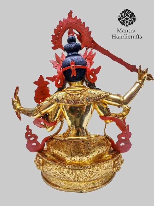 Tibetan Manjushri Statue | Bodhisattva Figurine - Image 4