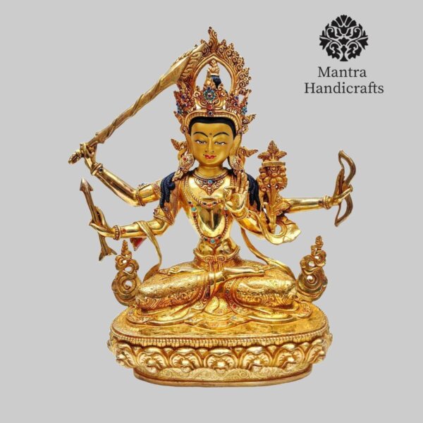 Tibetan Manjushri Statue | Bodhisattva Figurine