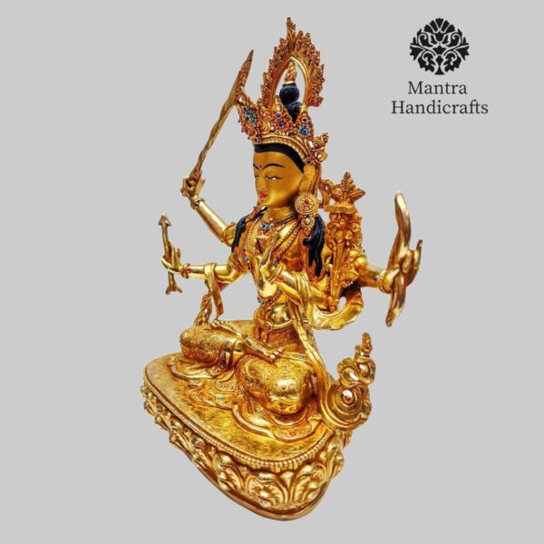 Tibetan Manjushri Statue | Bodhisattva Figurine - Image 2