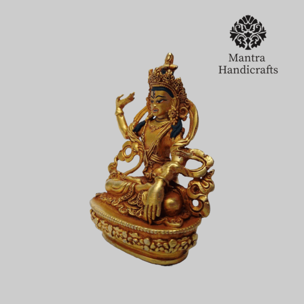 Green Tara Statue With Throne | Female Deity - Image 3