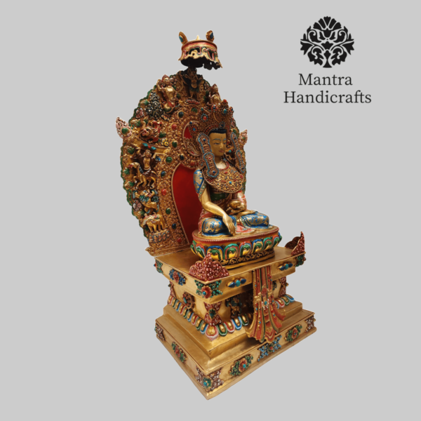 Shakyamuni Buddha Statue On Throne - Image 8