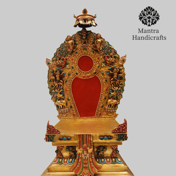 Shakyamuni Buddha Statue On Throne - Image 9