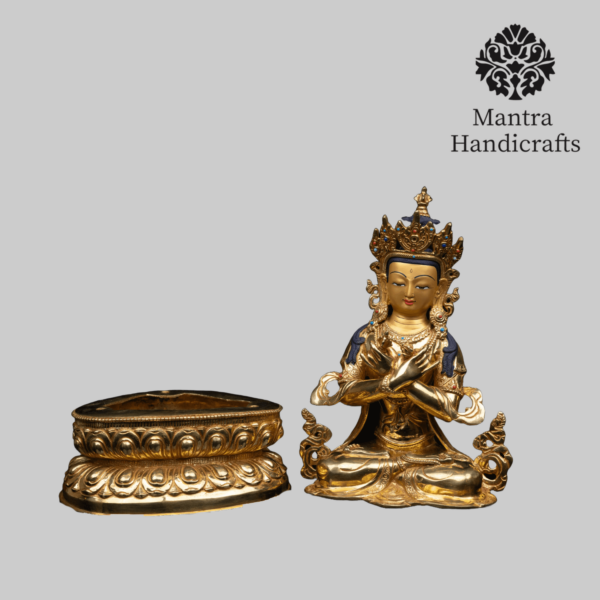 Vajradhara Statue | Gilded in pure 24k Gold - Image 5