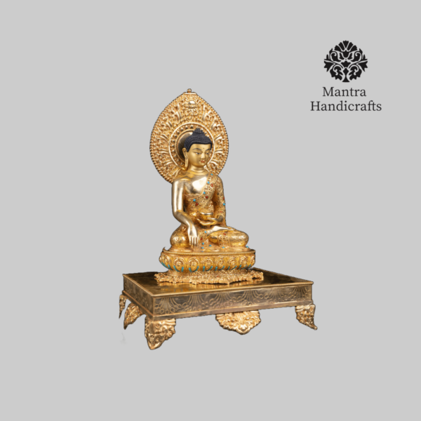 Shakyamuni Buddha Statue With Base And Frame - Image 6