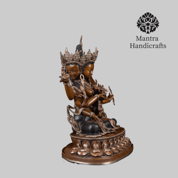 Namgyalma Statue | Silver and Oxidized Copper Artwork - Image 5