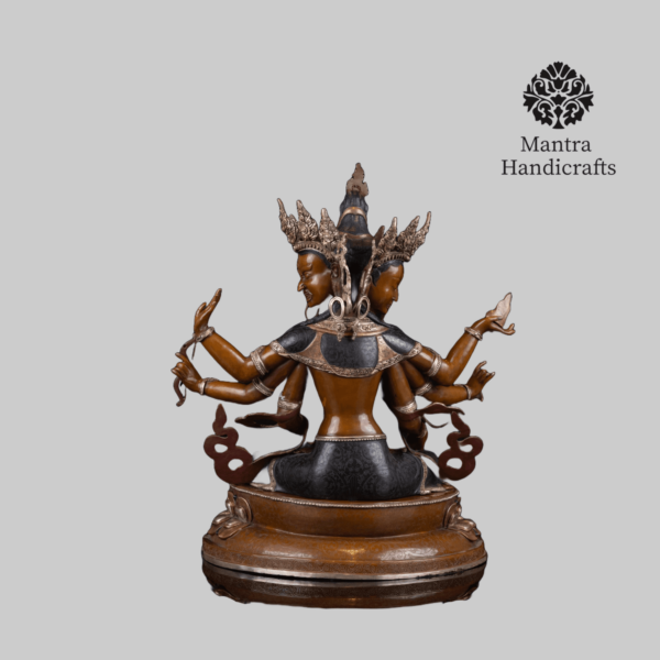 Namgyalma Statue | Silver and Oxidized Copper Artwork - Image 4