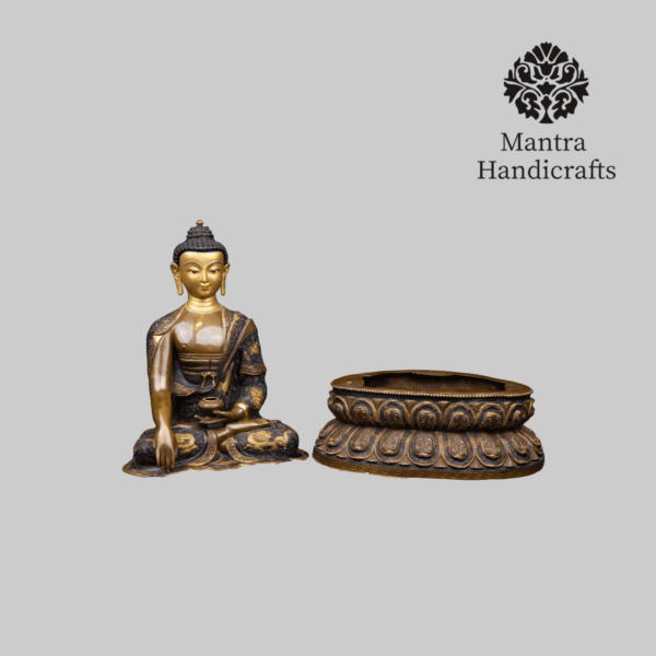 Shakyamuni Buddha Statue | Gold Plated Gautam Buddha Statue - Image 2