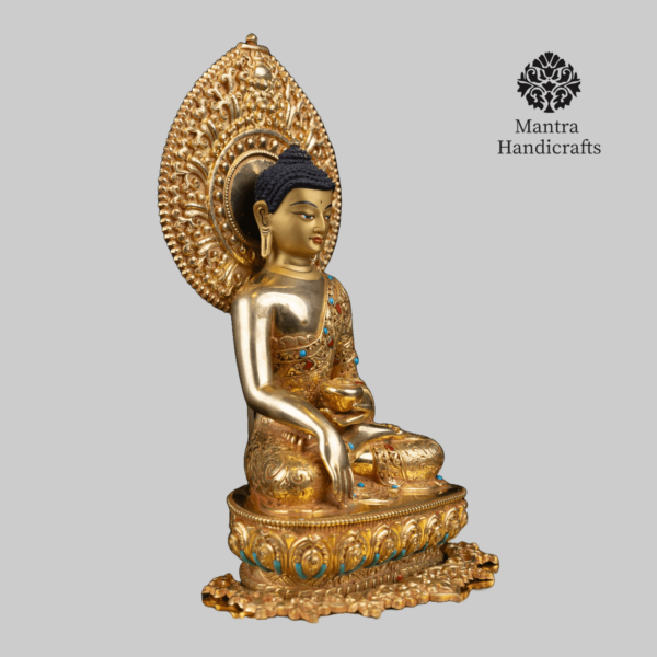 Shakyamuni Buddha Statue With Base And Frame - Image 5