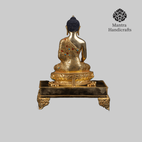 Shakyamuni Buddha Statue With Base And Frame - Image 4