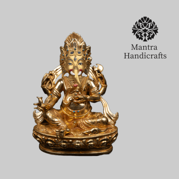 Ganesh Statue | 24k Gold Gilded Ganesh Statue